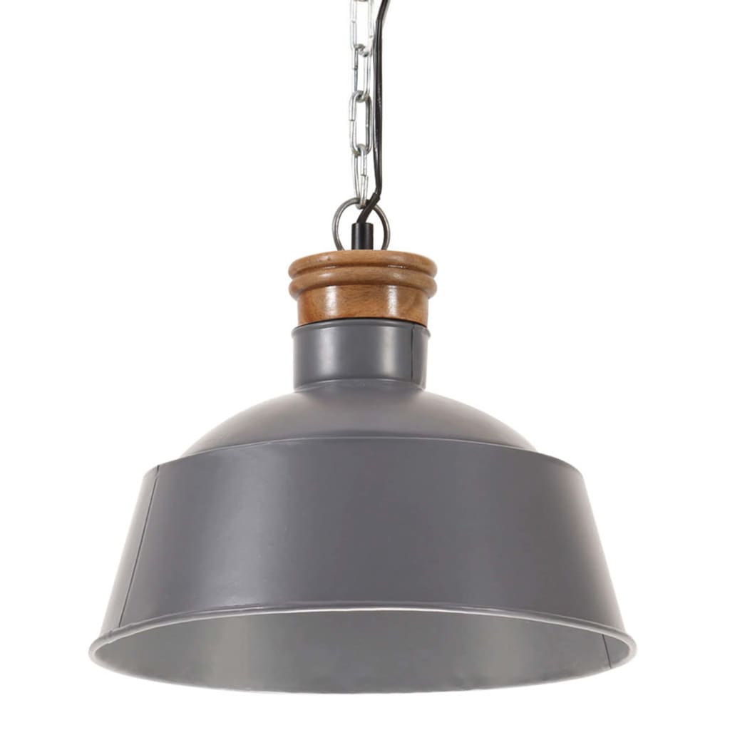 Hanglamp Industrieel E27 32 Cm Grijs