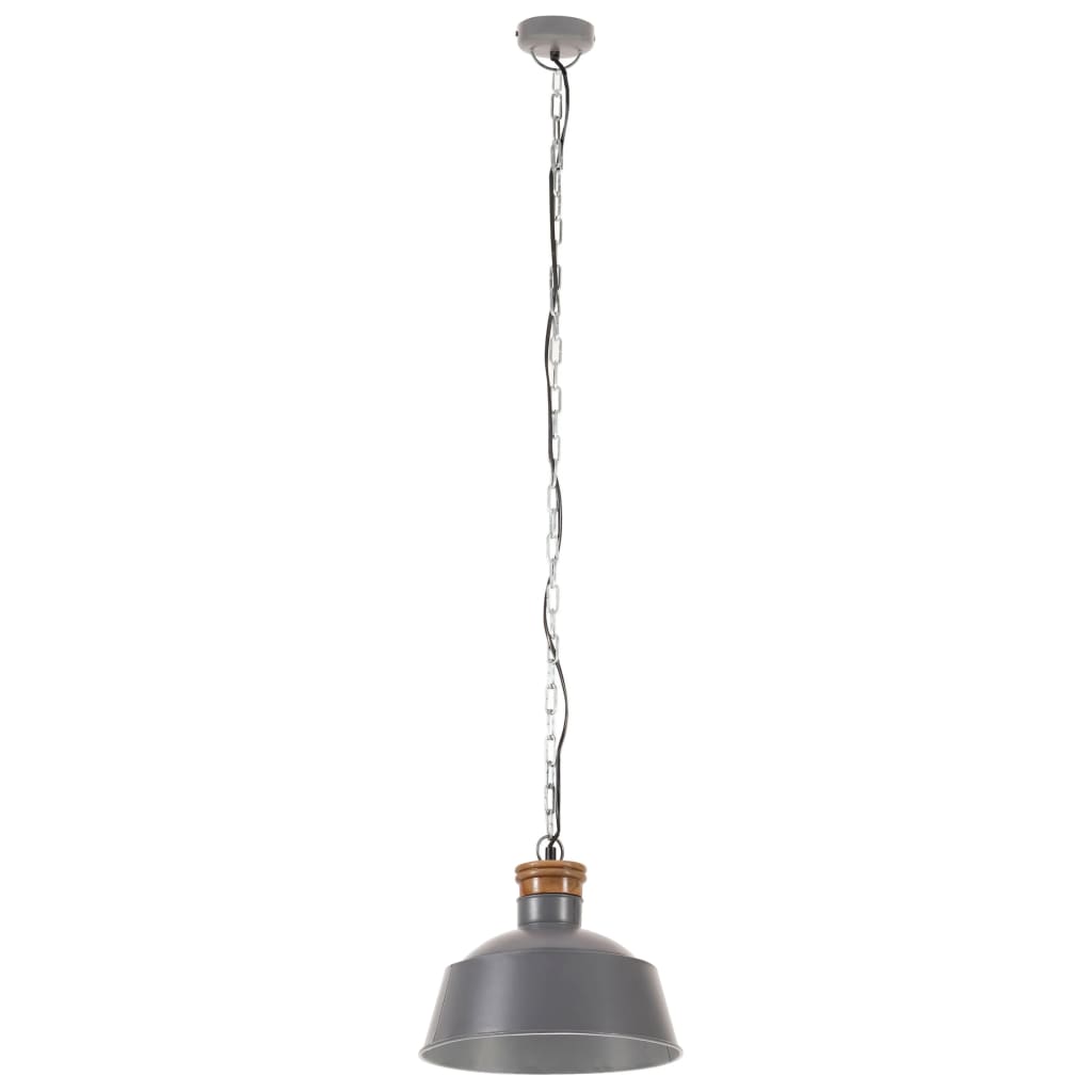 Hanglamp Industrieel E27 32 Cm Grijs