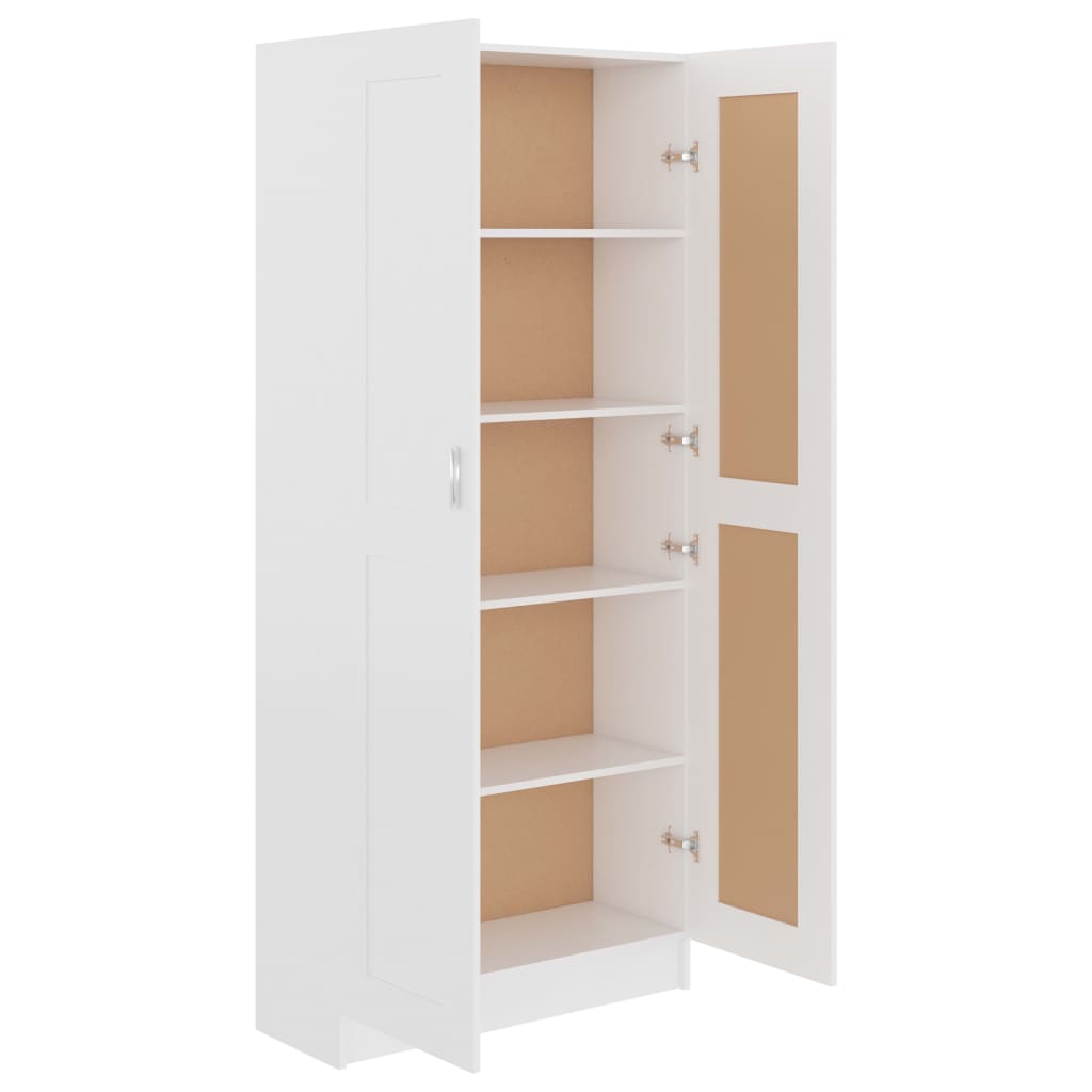 Boekenkast 82,5X30,5X185,5 Cm Spaanplaat Wit 82.5 x 30.5 x 185.5 cm