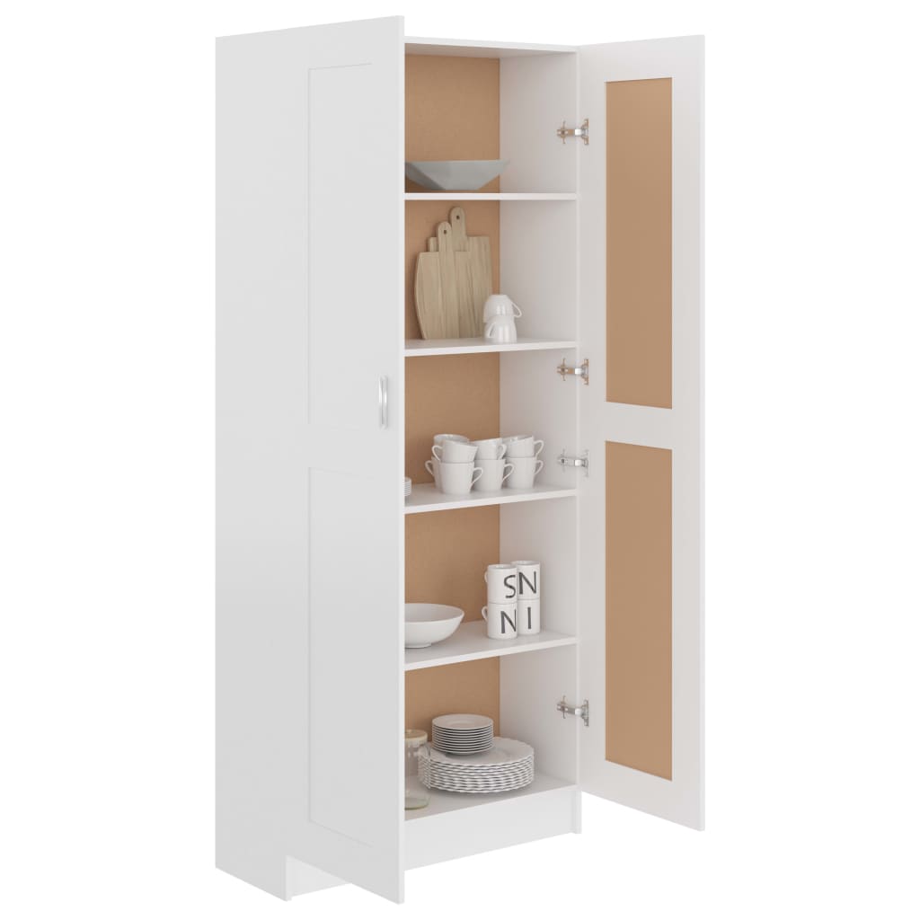 Boekenkast 82,5X30,5X185,5 Cm Spaanplaat Wit 82.5 x 30.5 x 185.5 cm