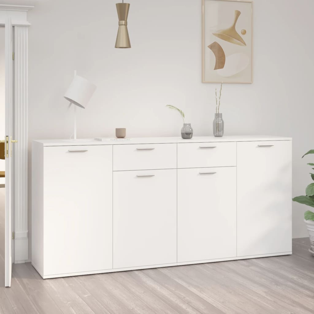 Dressoir 160X36X75 Cm Spaanplaat Wit 160 x 36 x 75 cm