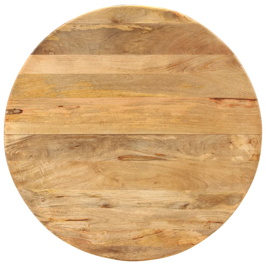 Eettafel Ø110x78 cm massief mangohout en staal