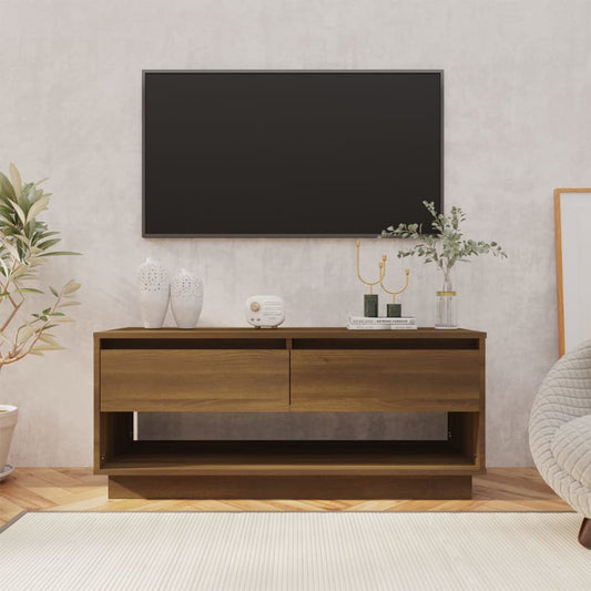 Tv-Meubel 102X41X44 Cm Spaanplaat Bruineikenkleurig