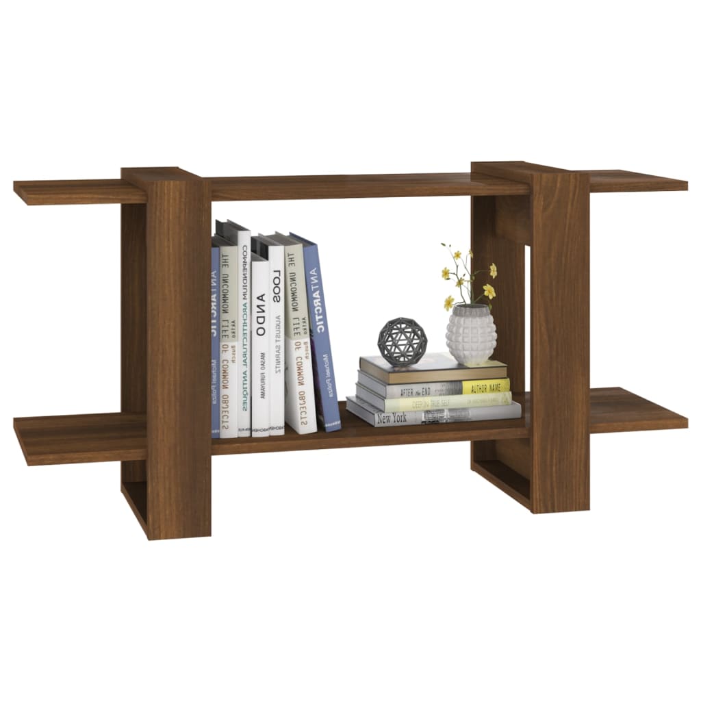 Boekenkast 100X30X51 Cm Bewerkt Hout Bruineikenkleurig