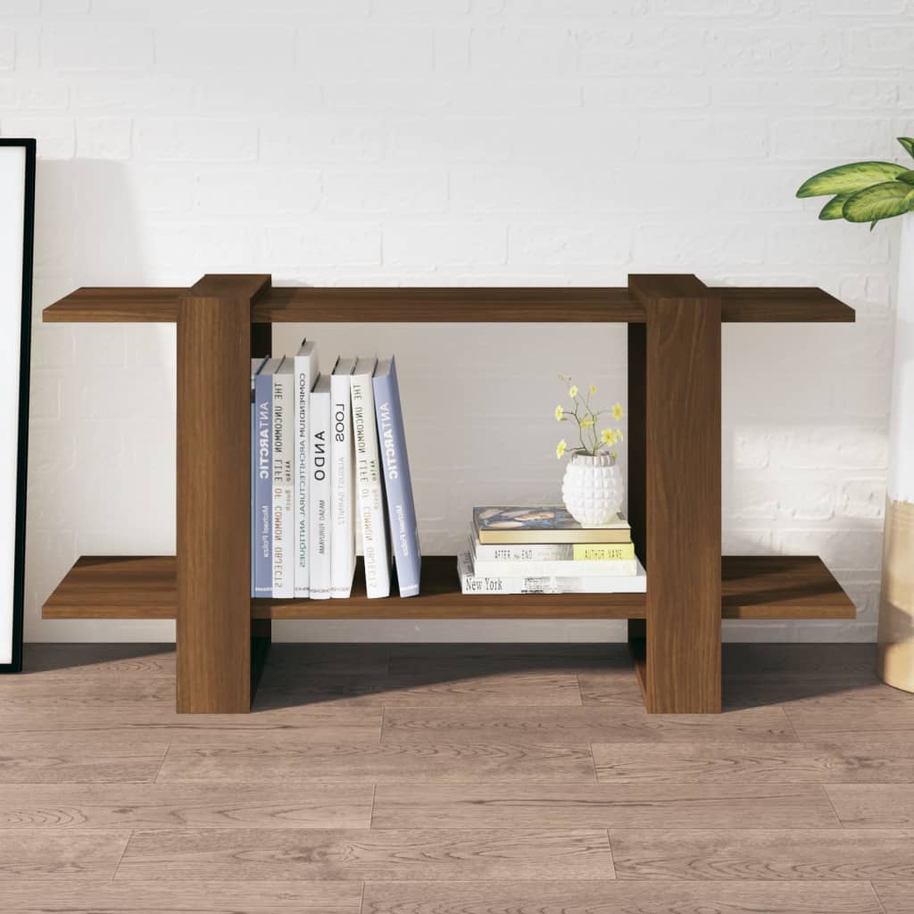 Boekenkast 100X30X51 Cm Bewerkt Hout Bruineikenkleurig