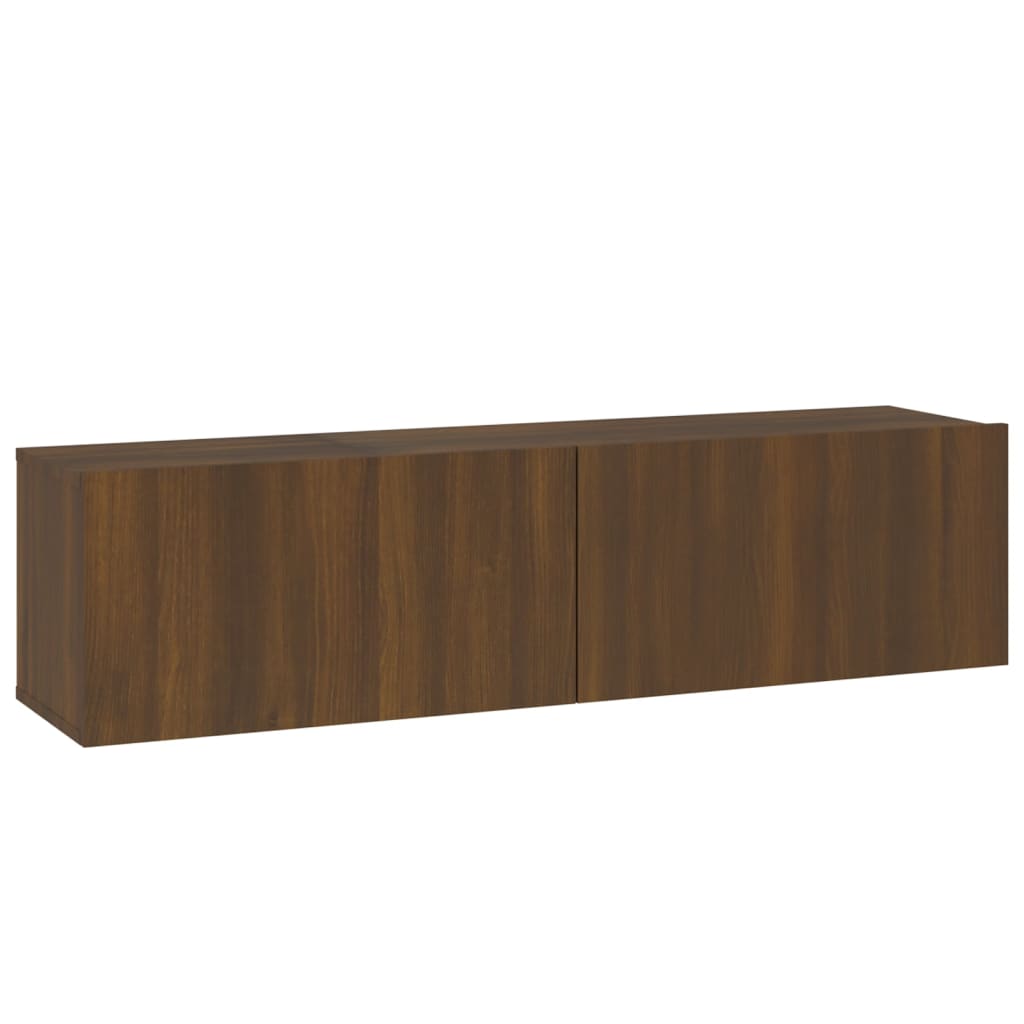 Tv-Wandmeubel 120X30X30 Cm Bewerkt Hout Bruineikenkleurig