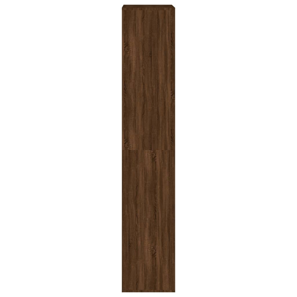 Schoenenkast 54X34X183 Cm Bewerkt Hout Bruineikenkleurig