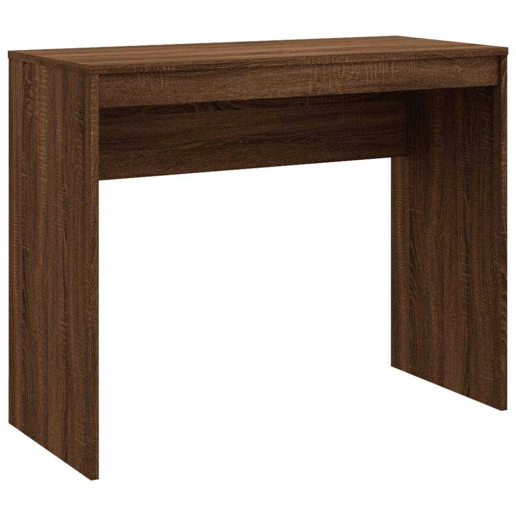 Bureau 90X40X72 Cm Bewerkt Hout Bruineikenkleurig