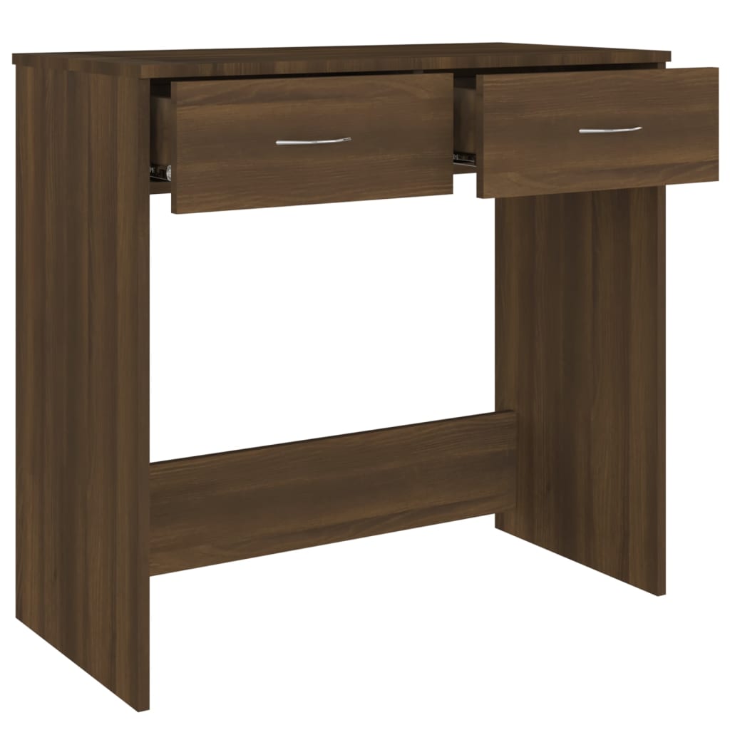 Bureau 80X40X75 Cm Bewerkt Hout Bruineikenkleurig