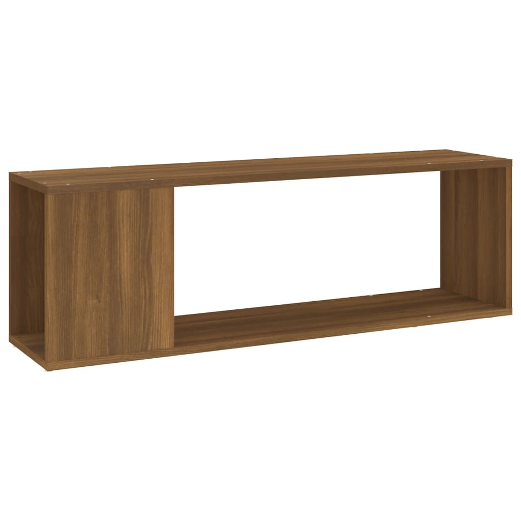 Tv-Meubel 100X24X32 Cm Bewerkt Hout Bruineikenkleurig