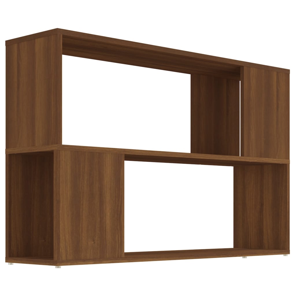 Boekenkast 100X24X63 Cm Bewerkt Hout Bruineikenkleurig