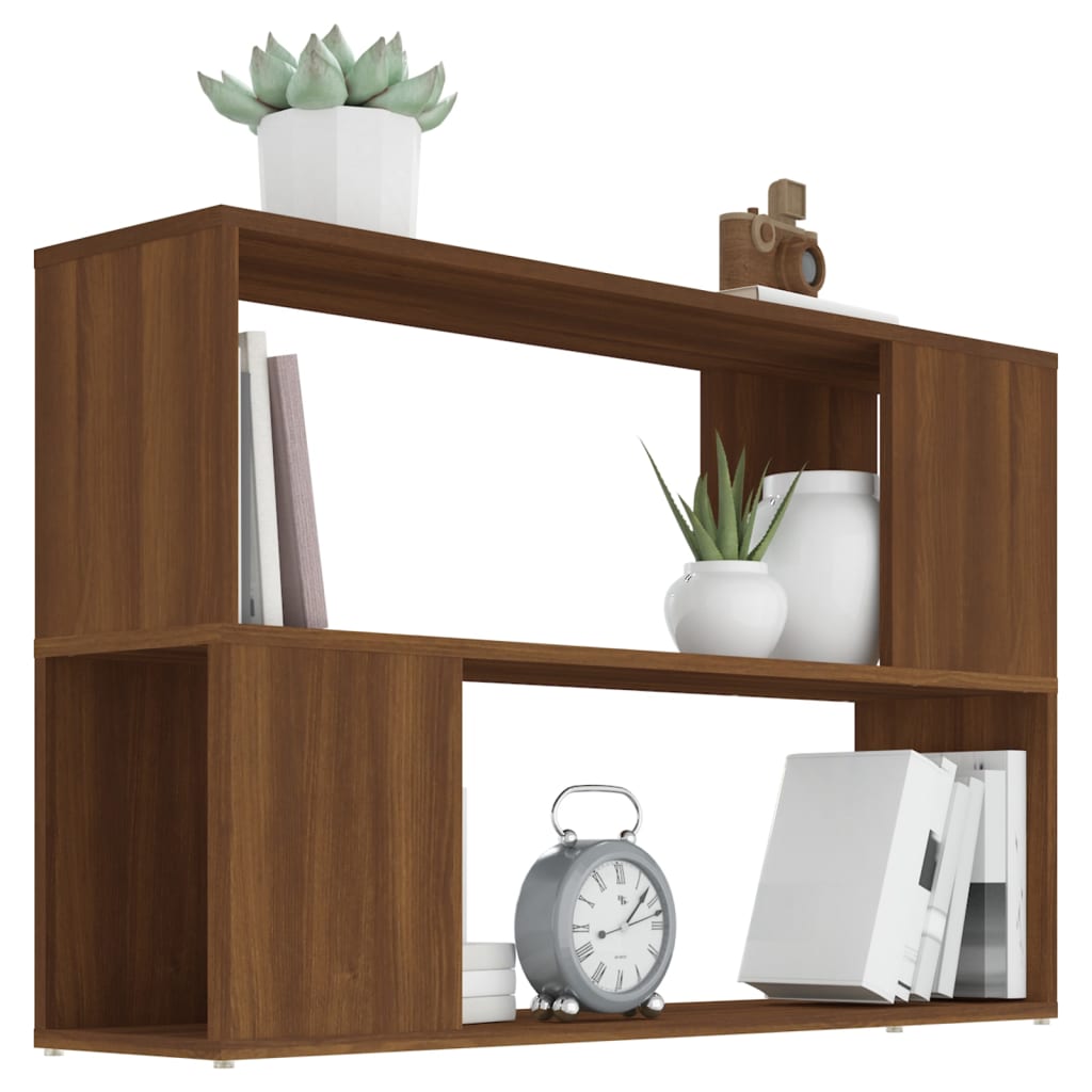 Boekenkast 100X24X63 Cm Bewerkt Hout Bruineikenkleurig