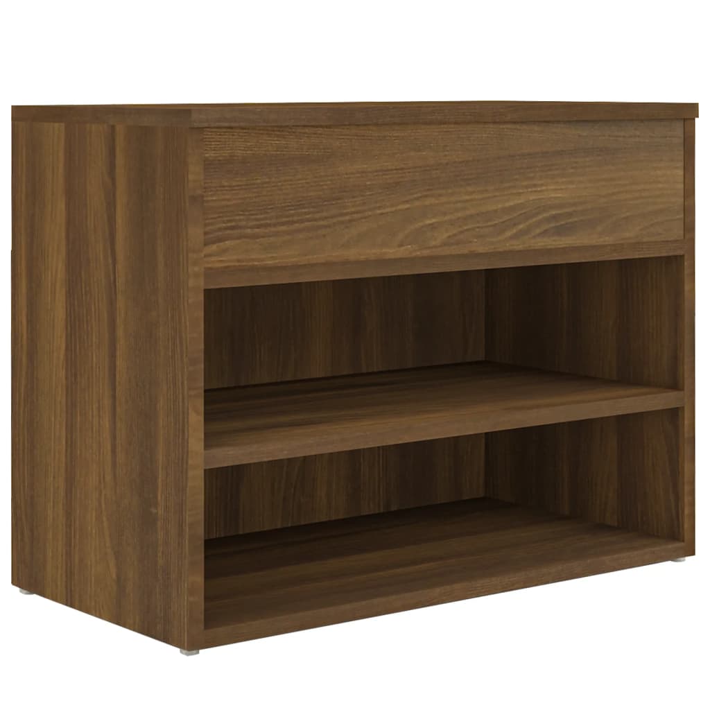 Schoenenbank 60X30X45 Cm Bewerkt Hout Bruineikenkleurig