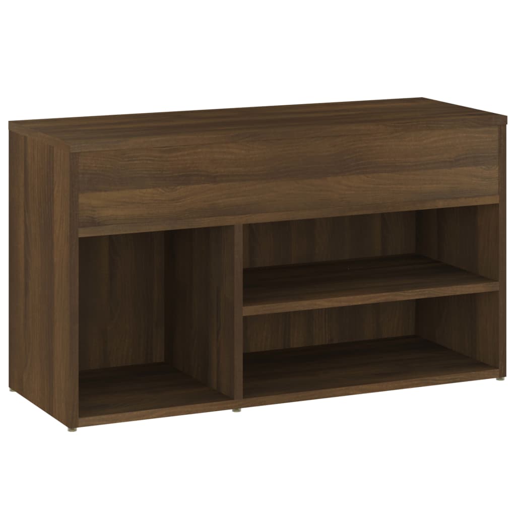 Schoenenbank 80X30X45 Cm Bewerkt Hout Bruineikenkleurig