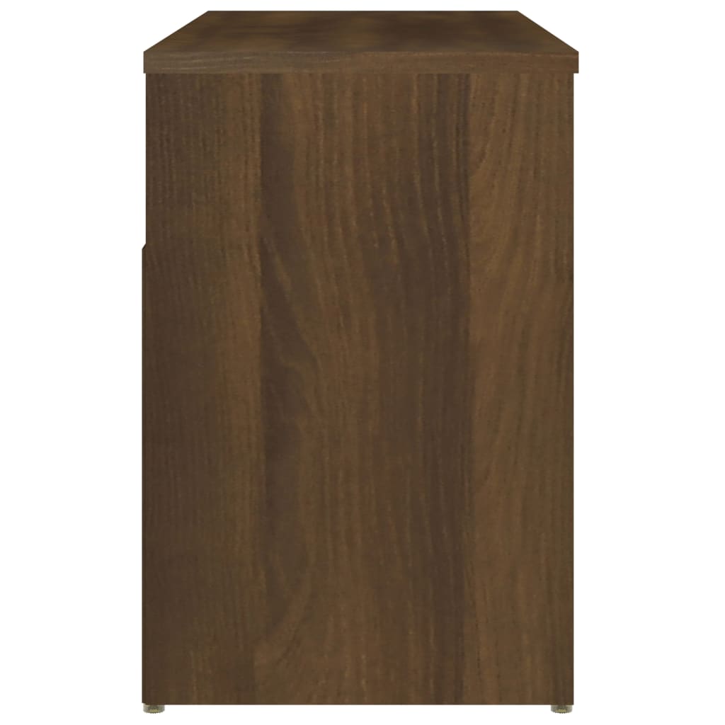 Schoenenbank 80X30X45 Cm Bewerkt Hout Bruineikenkleurig