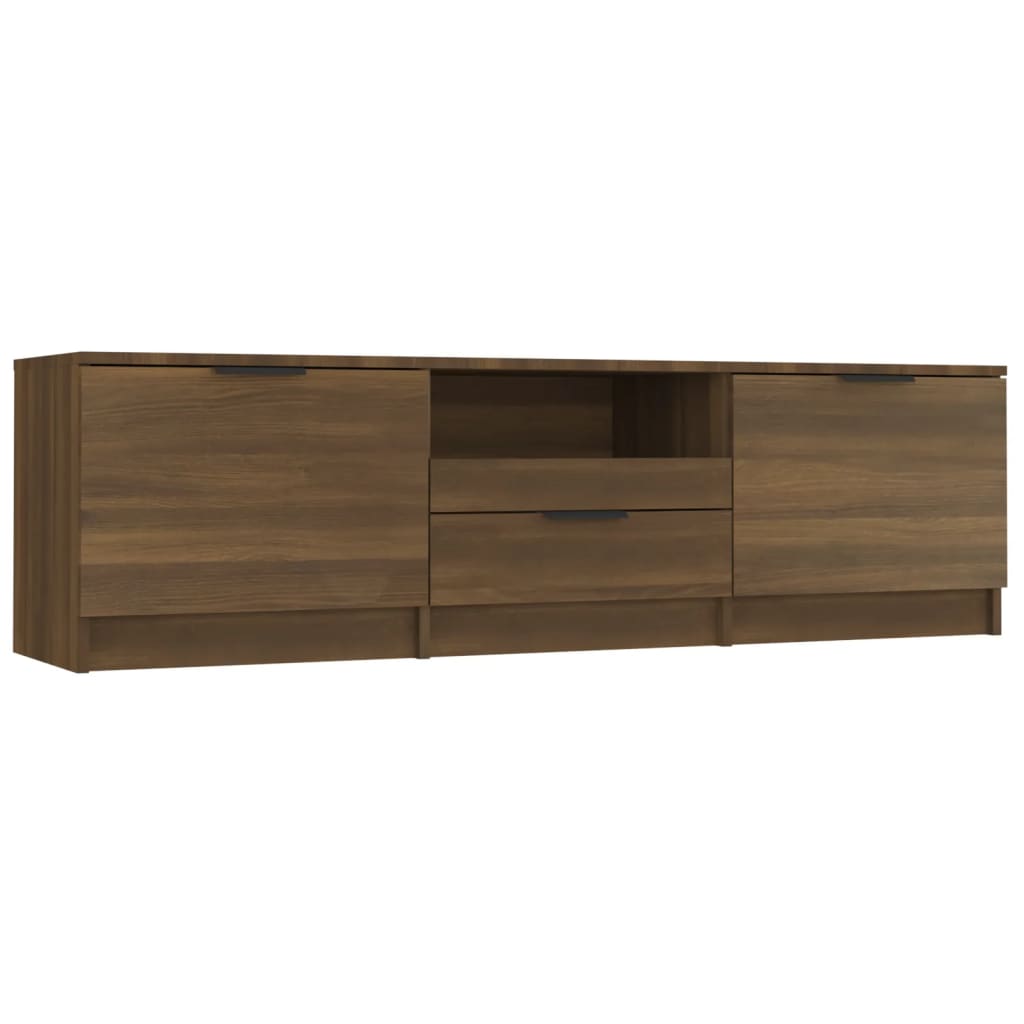 Tv-Meubel 140X35X40 Cm Bewerkt Hout Bruineikenkleurig