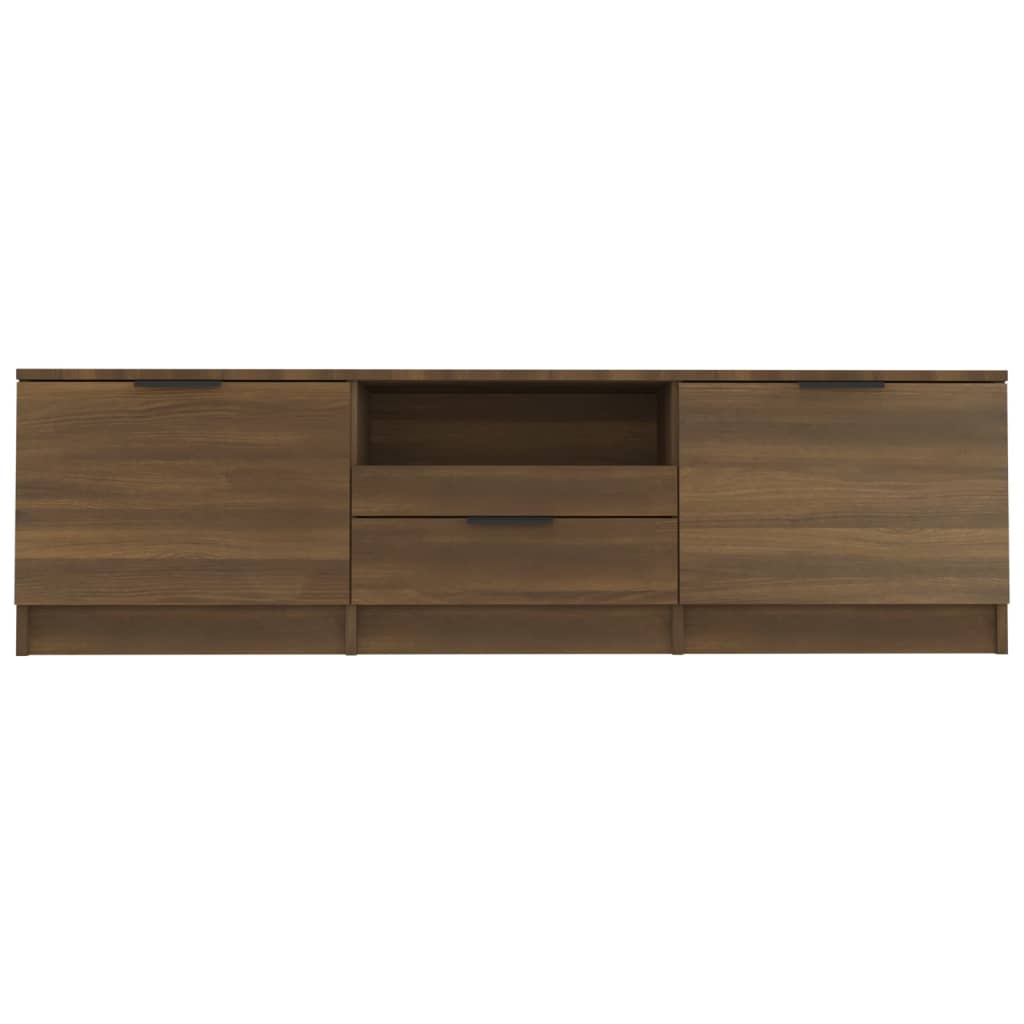 Tv-Meubel 140X35X40 Cm Bewerkt Hout Bruineikenkleurig