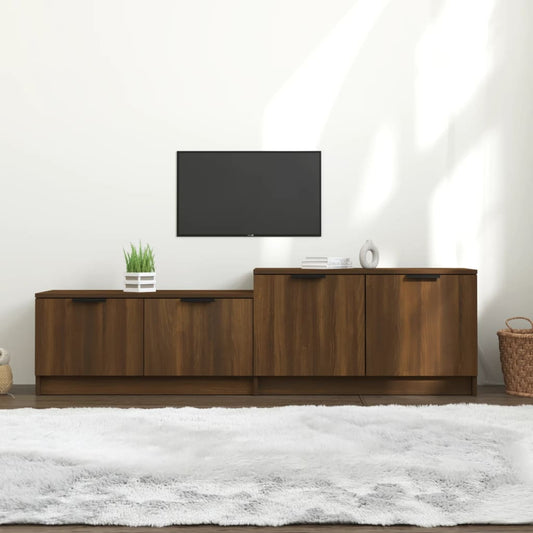 Tv-Meubel 158,5X36X45 Cm Bewerkt Hout Bruineikenkleurig