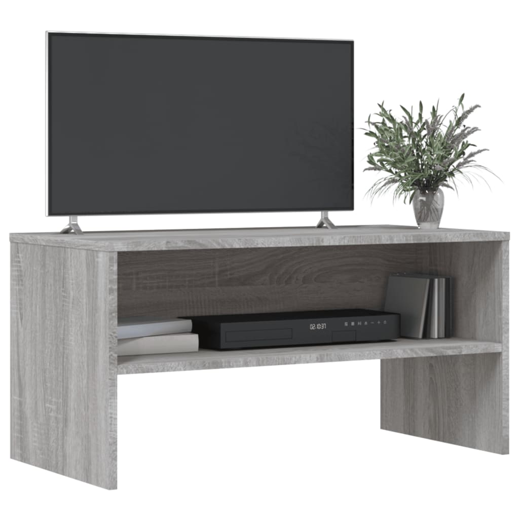 Tv-meubel 80x40x40 cm bewerkt hout grijs sonoma eikenkleurig