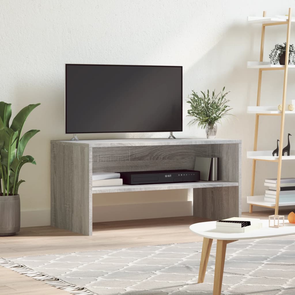 Tv-meubel 80x40x40 cm bewerkt hout grijs sonoma eikenkleurig