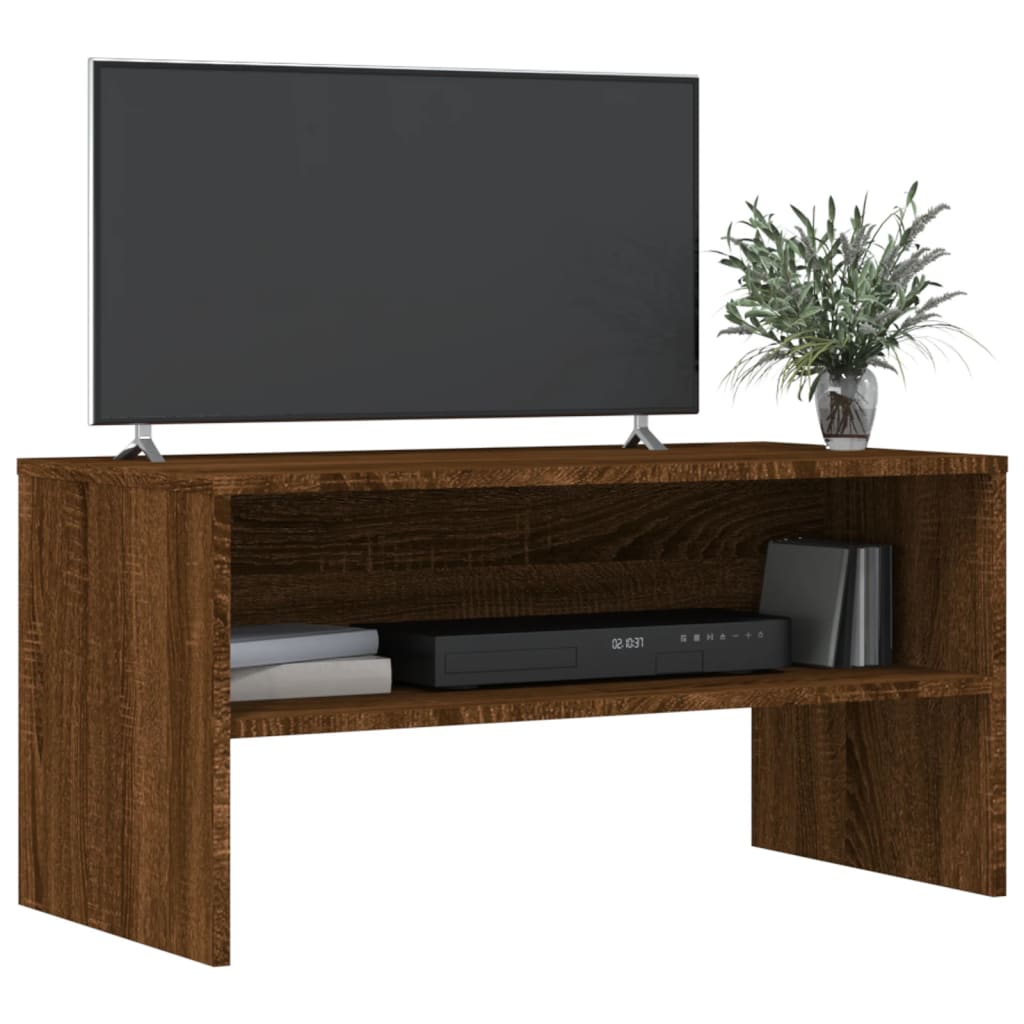 Tv-meubel 80x40x40 cm bewerkt hout bruin eikenkleur