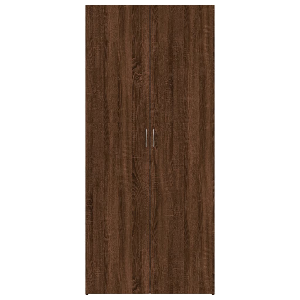 Schoenenkast 80X35,5X180 Cm Bewerkt Hout Bruineikenkleurig