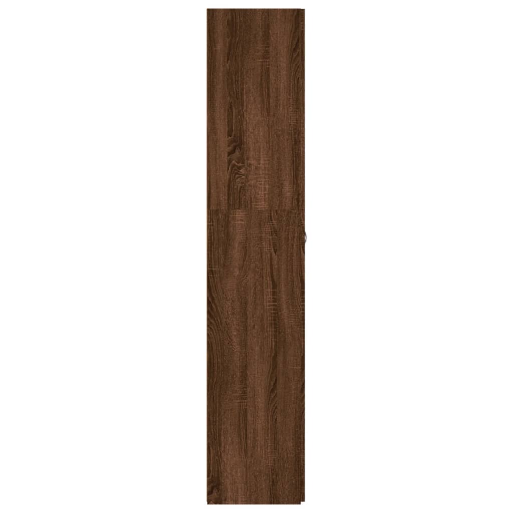 Schoenenkast 80X35,5X180 Cm Bewerkt Hout Bruineikenkleurig