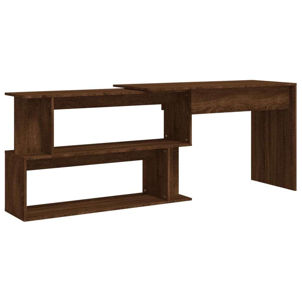 Hoekbureau 200X50X76 Cm Bewerkt Hout Bruineikenkleurig