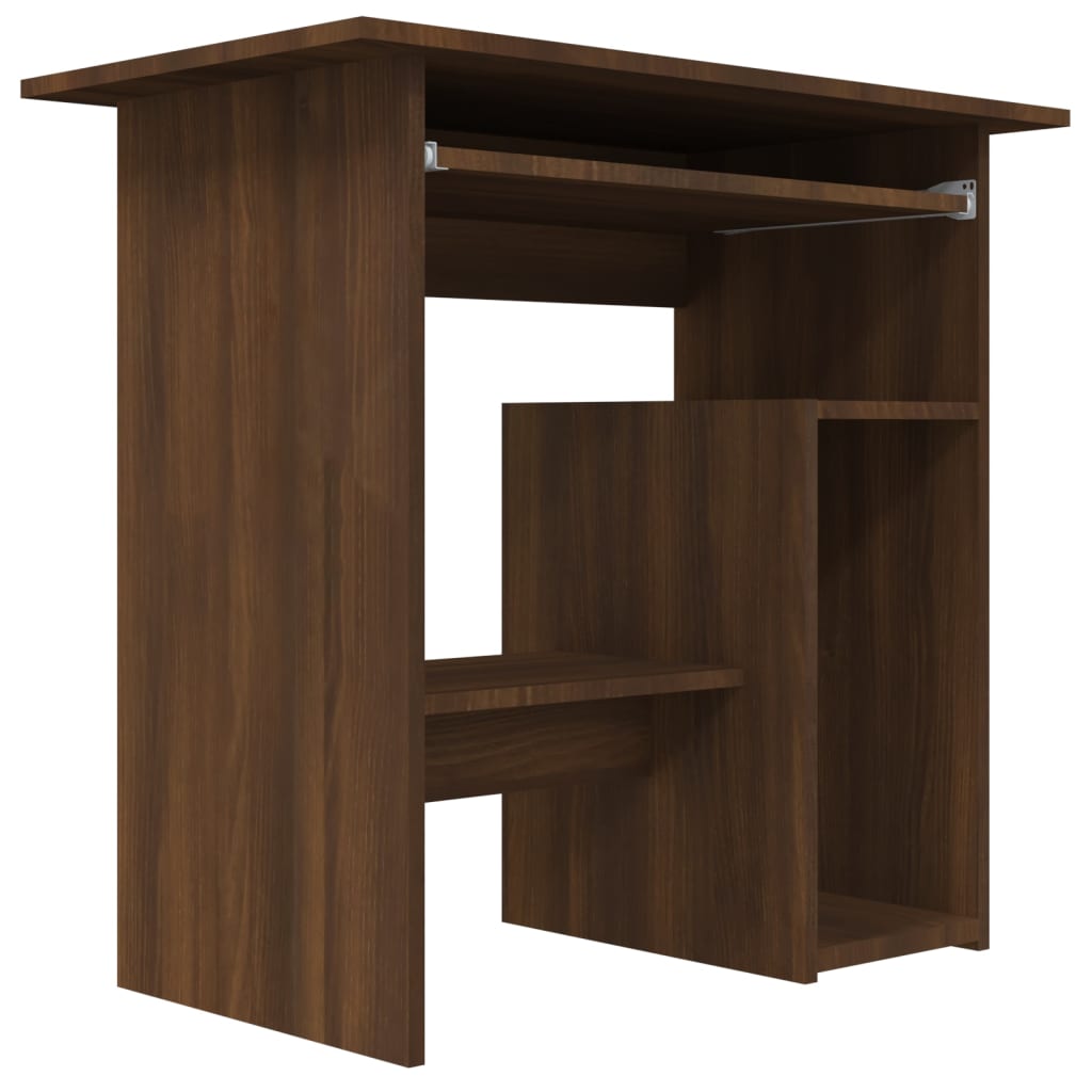 Bureau 80X45X74 Cm Bewerkt Hout Bruineikenkleurig