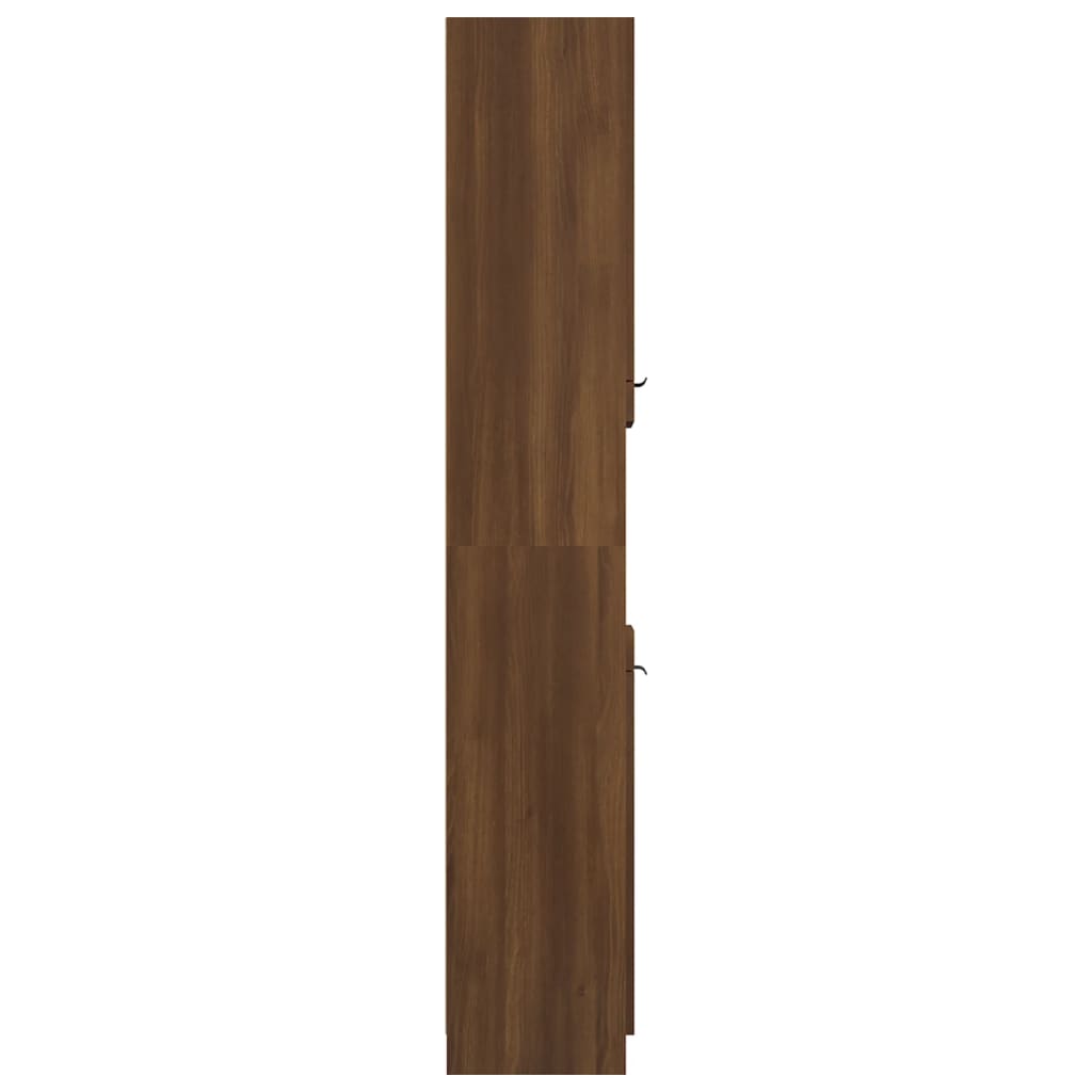 Badkamerkast 32X34X188,5 Cm Bewerkt Hout Bruineikenkleurig