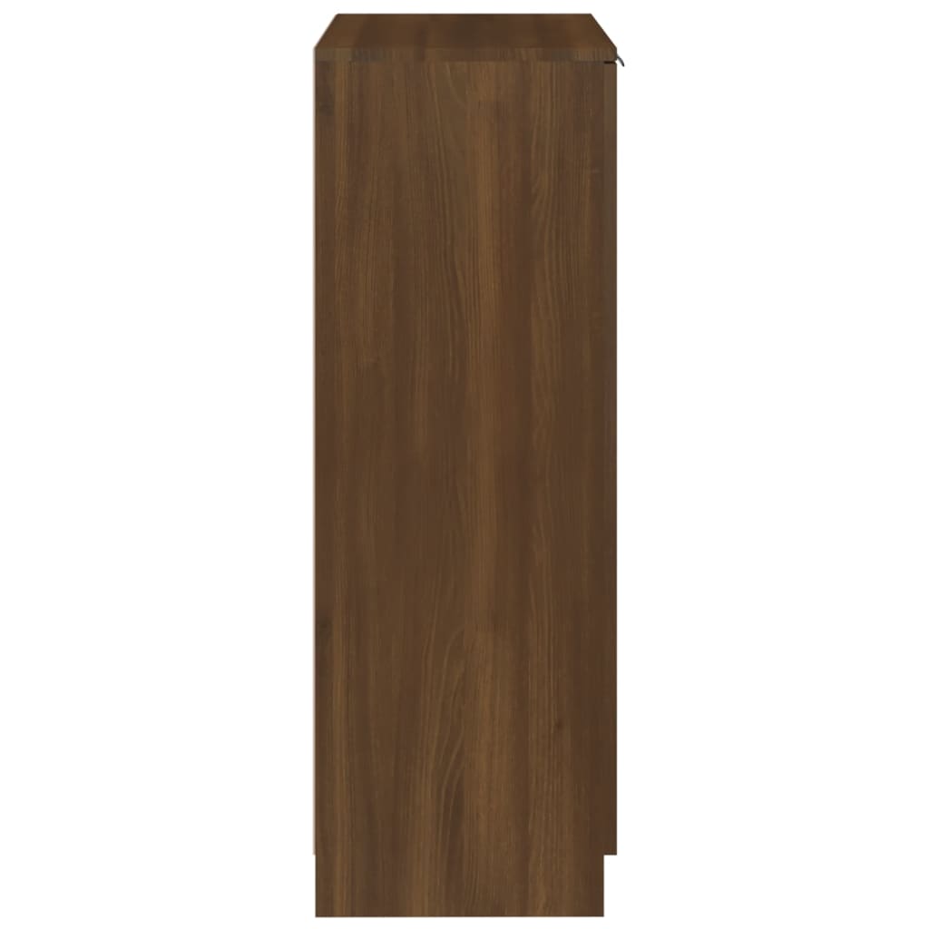 Schoenenkast 59X35X100 Cm Bewerkt Hout Bruineikenkleurig