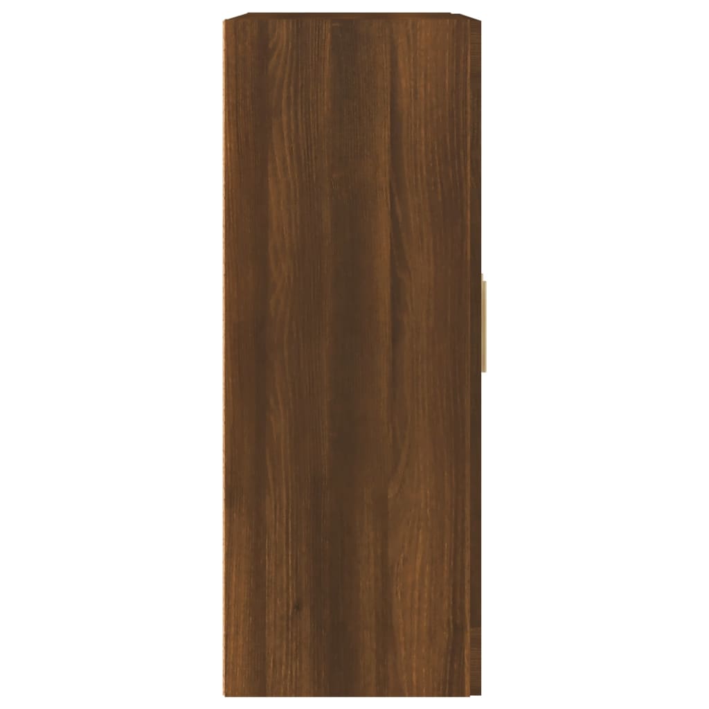 Wandkast 69,5X32,5X90 Cm Bewerkt Hout Bruineikenkleurig