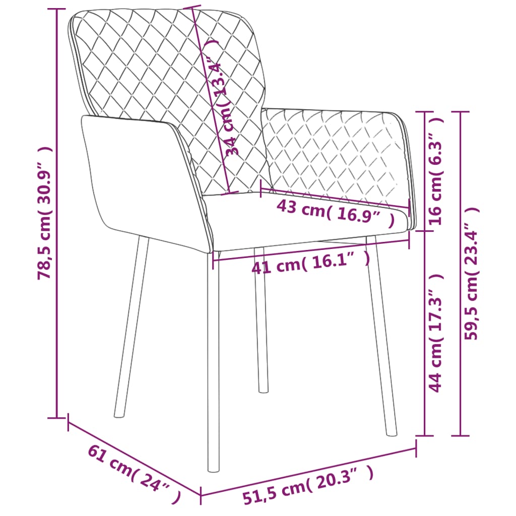 Eetkamerstoelen 2 st fluweel donkergrijs