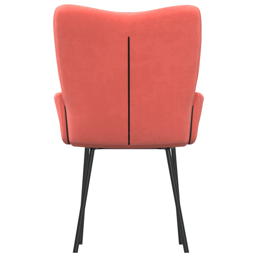 Eetkamerstoelen 2 st fluweel roze