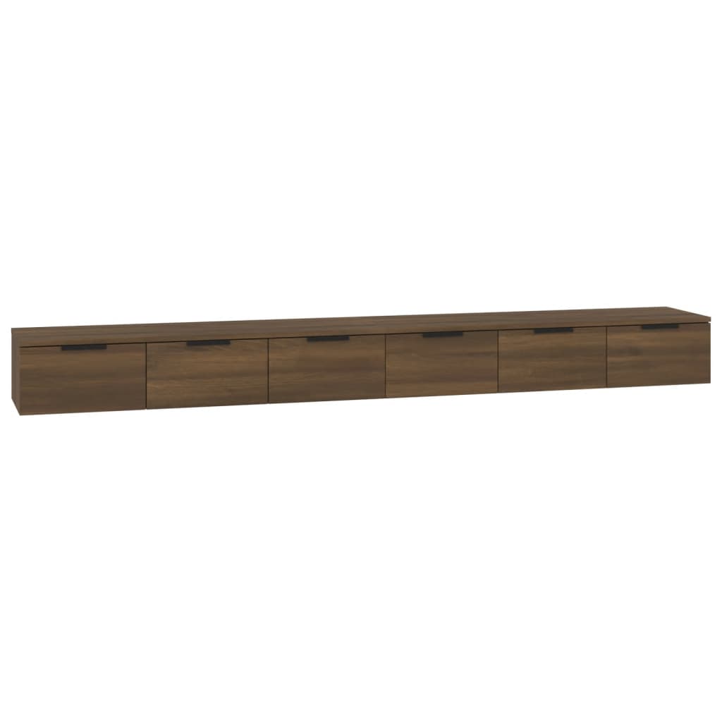 Wandkasten 2 St 102X30X20 Cm Bewerkt Hout Bruineikenkleurig