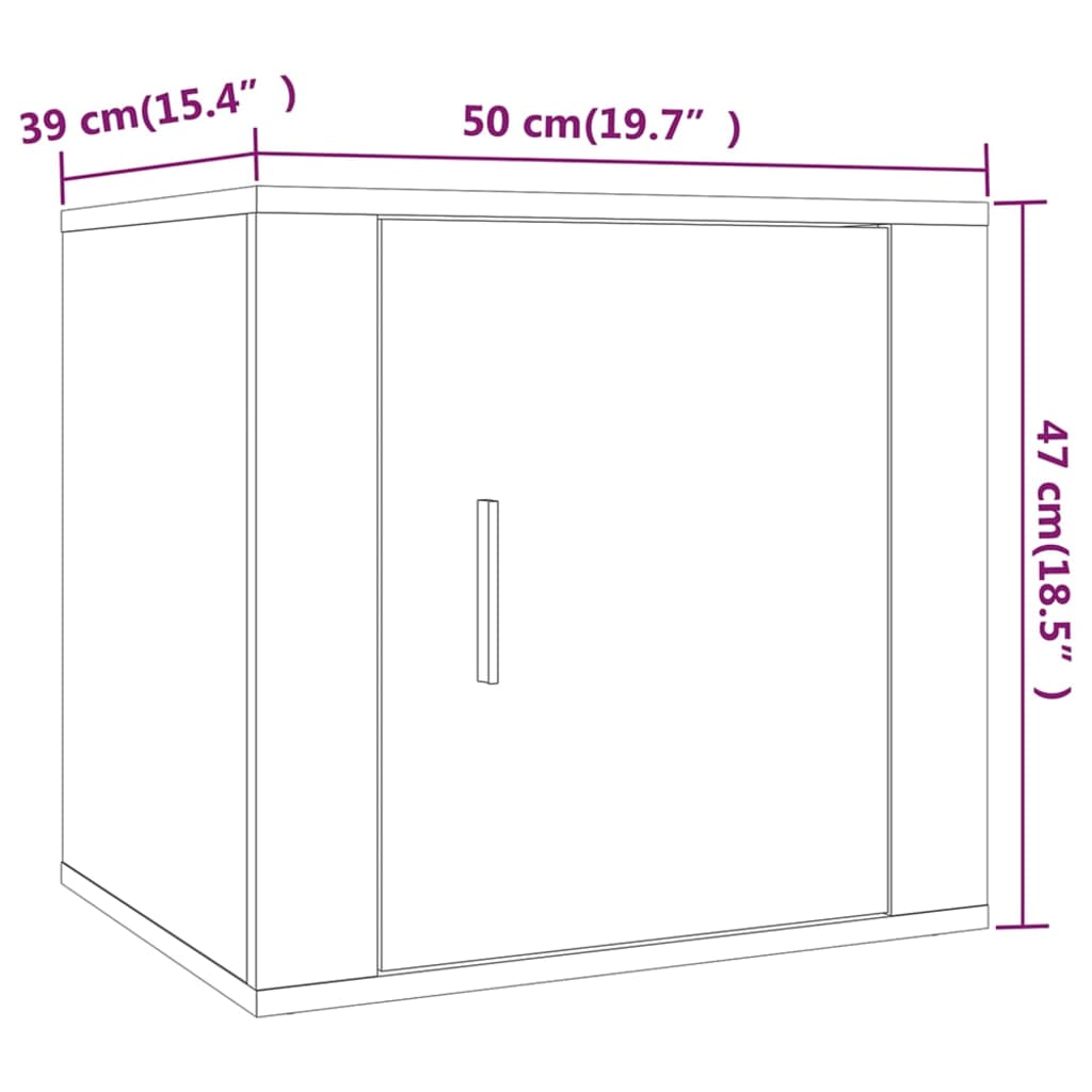 Nachtkastjes 2 St 50X39X47 Cm Bruineikenkleurig