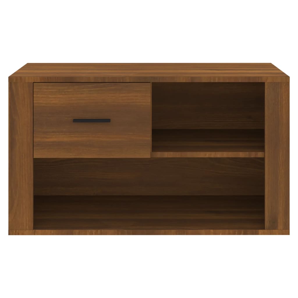 Schoenenkast 80X35X45 Cm Bewerkt Hout Bruineikenkleurig