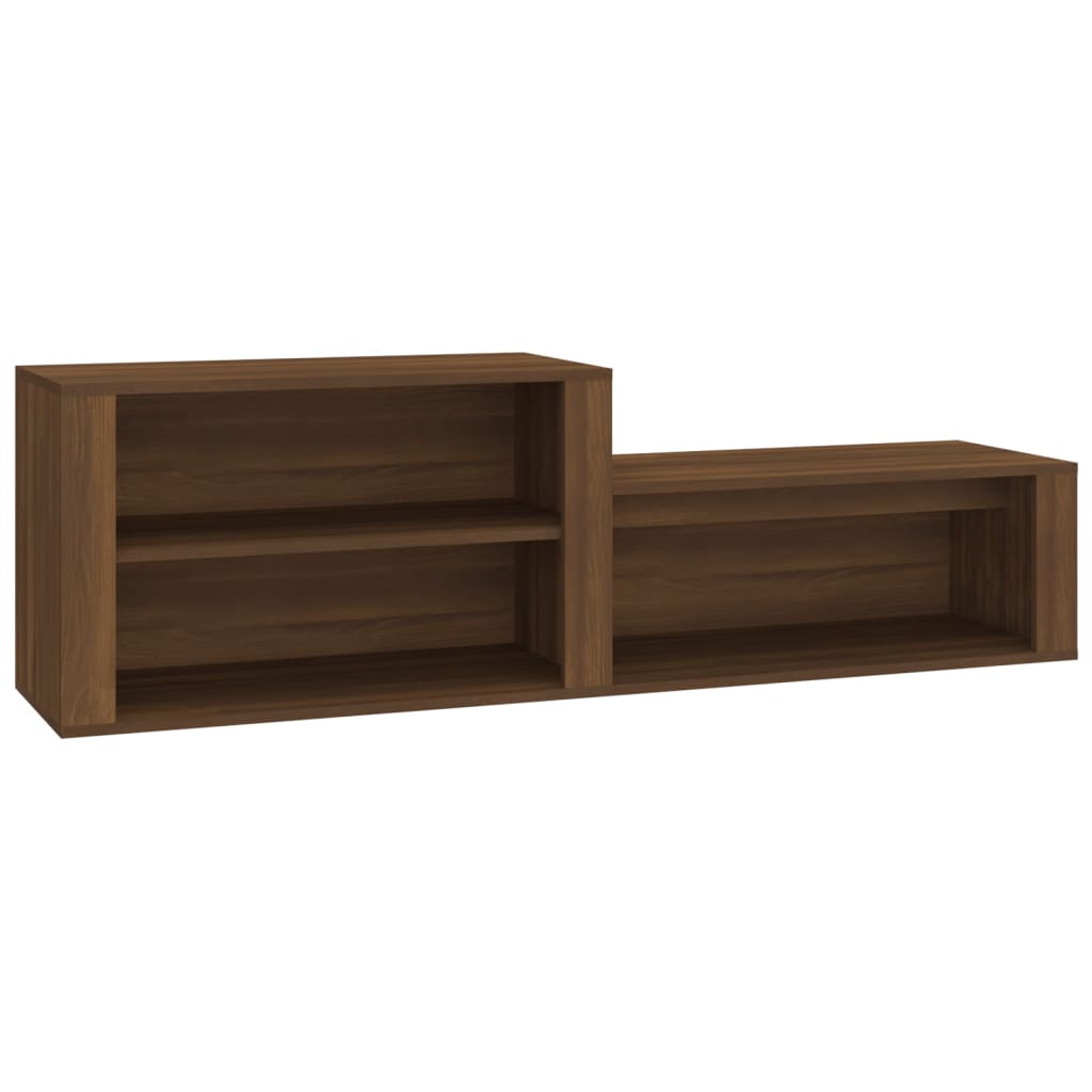 Schoenenkast 150X35X45 Cm Bewerkt Hout Bruineikenkleurig