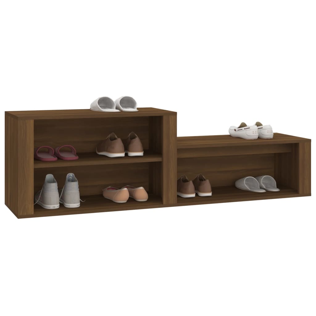 Schoenenkast 150X35X45 Cm Bewerkt Hout Bruineikenkleurig