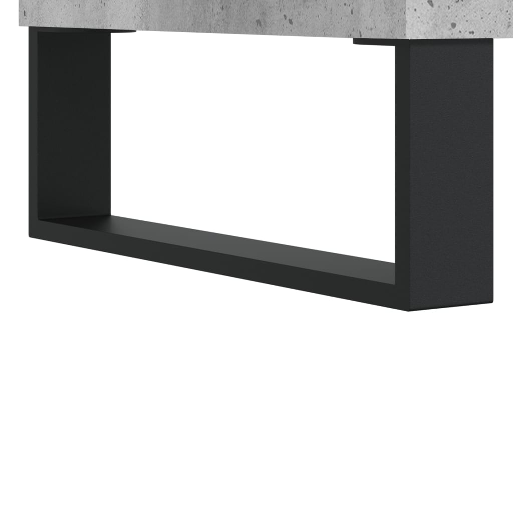 Tv-Meubel 80X36X50 Cm Bewerkt Hout Betongrijs 1