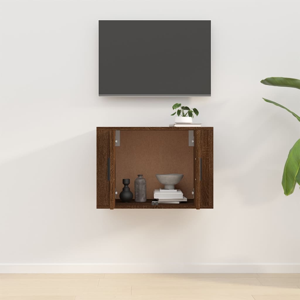 Tv-Wandmeubel 57X34,5X40 Cm Bruineikenkleurig