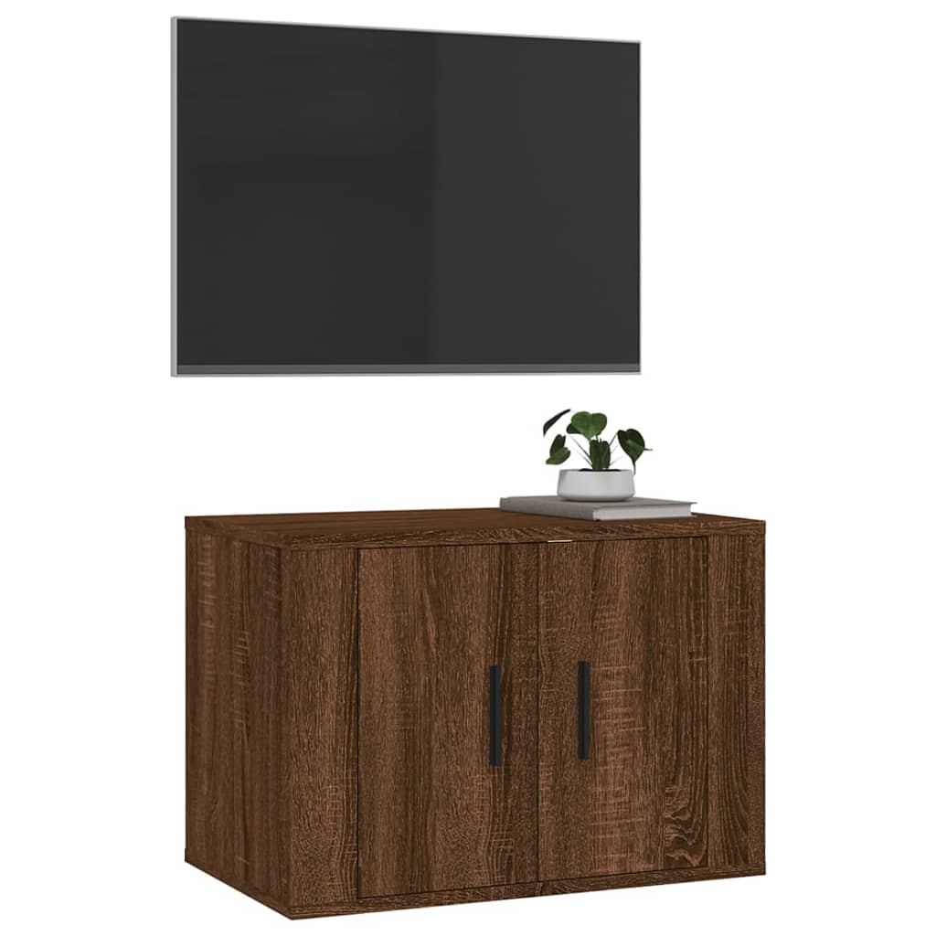 Tv-Wandmeubel 57X34,5X40 Cm Bruineikenkleurig