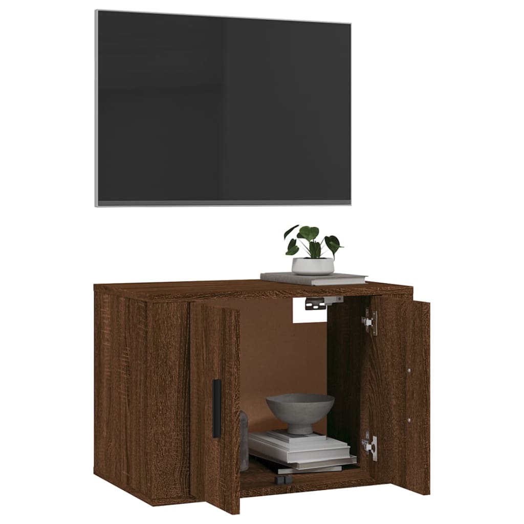 Tv-Wandmeubel 57X34,5X40 Cm Bruineikenkleurig