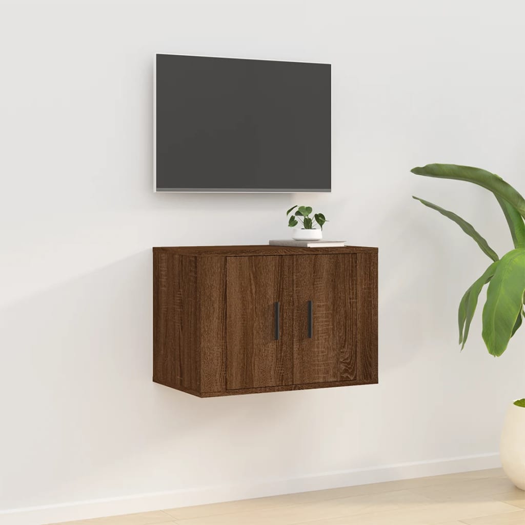 Tv-Wandmeubel 57X34,5X40 Cm Bruineikenkleurig