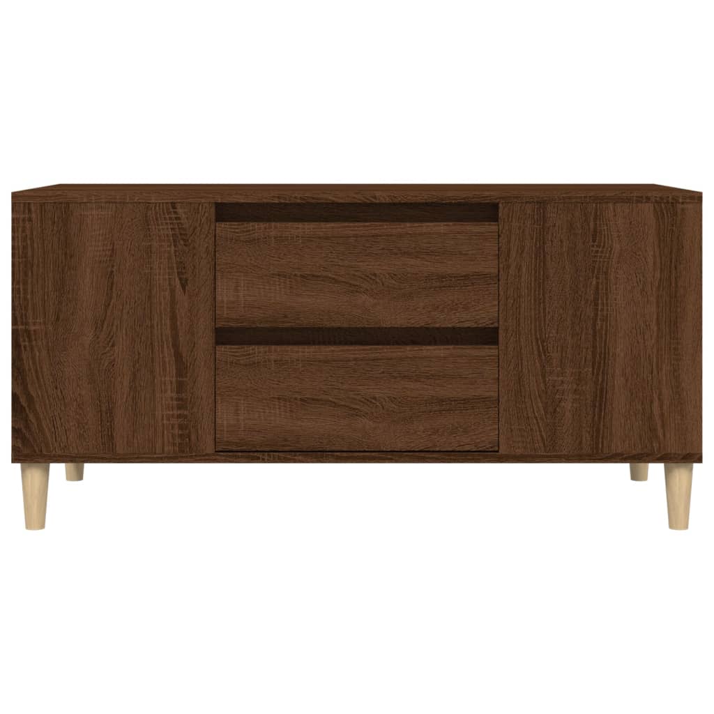 Tv-Meubel 102X44,5X50 Cm Bewerkt Hout Bruineikenkleurig