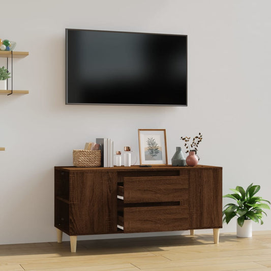 Tv-Meubel 102X44,5X50 Cm Bewerkt Hout Bruineikenkleurig