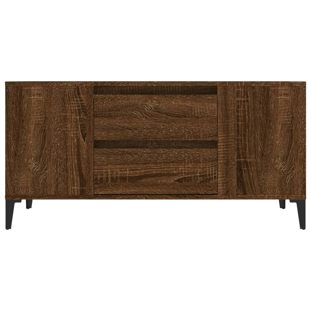 Tv-Meubel 102X44,5X50 Cm Bewerkt Hout Bruineikenkleurig