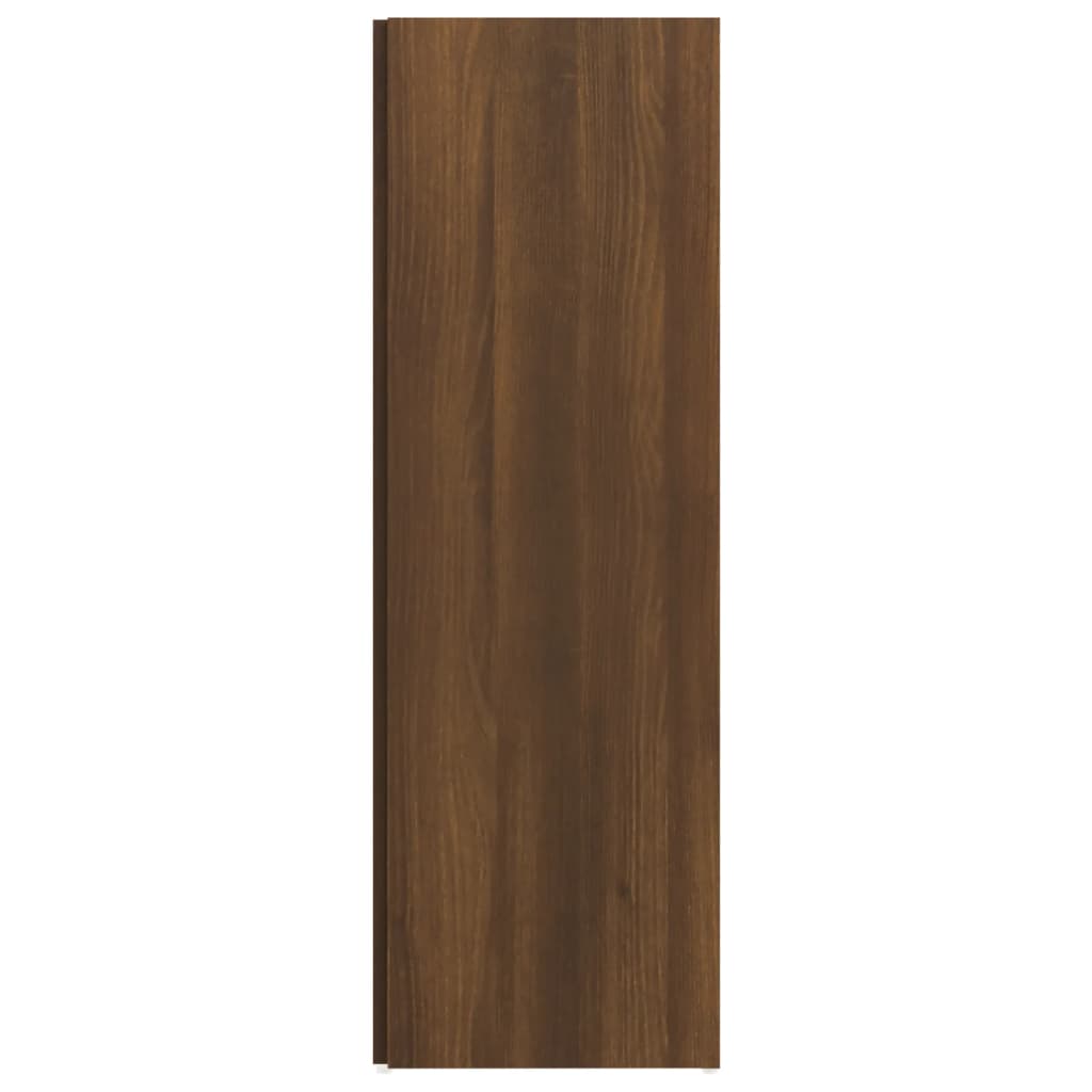 Hoekkast 33X33X100 Cm Bewerkt Hout Bruineikenkleurig