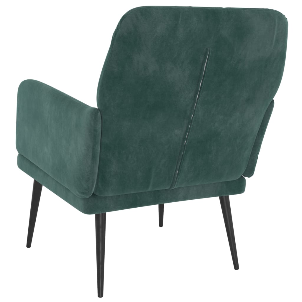 Fauteuil 62x79x79 cm fluweel donkergroen