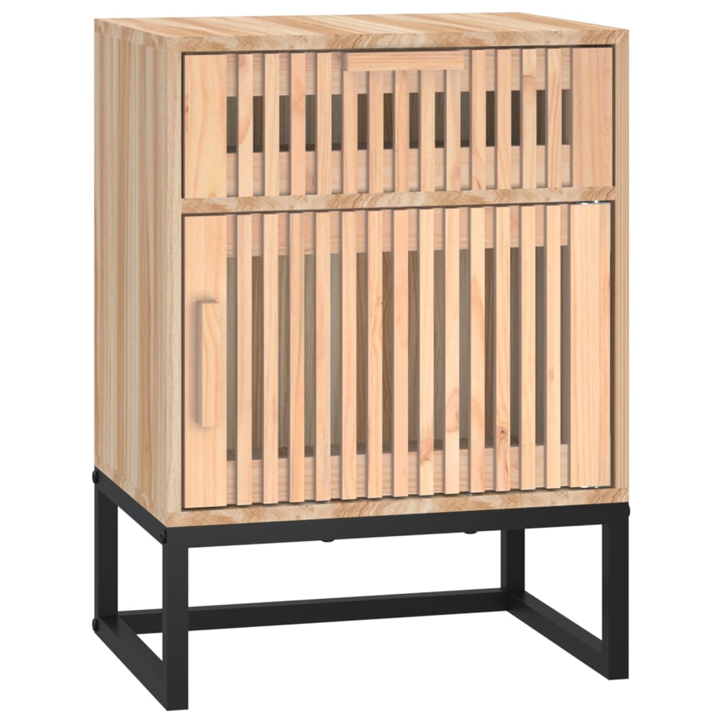 Nachtkastjes 2 St 40X30X55,5 Cm Bewerkt Hout En Ijzer